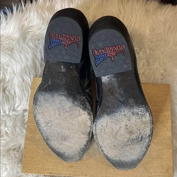 Old Gringo Yippee Ki Yay Leather and Suede Studded Western Cowgirl Boots - Picture 8 of 9